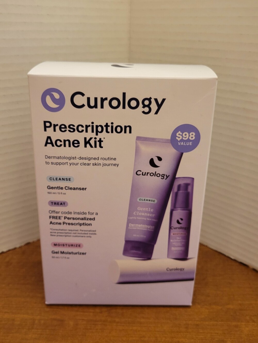 Curology Prescription Acne Kit - Cleanser & Moisturizer & free consultation, NEW